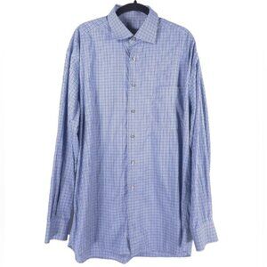 St. Croix ITALY🇮🇹MADE Plaid Button‎ Up Long Sleeve Shirt Size XL
